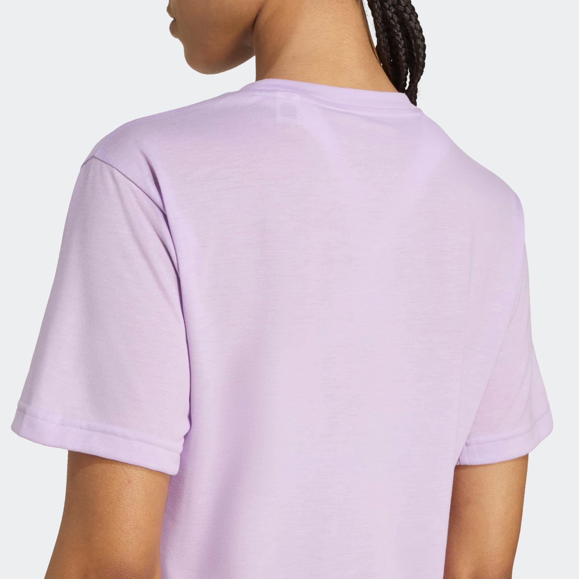T-shirt imprimé logo femme, mauve 5/6