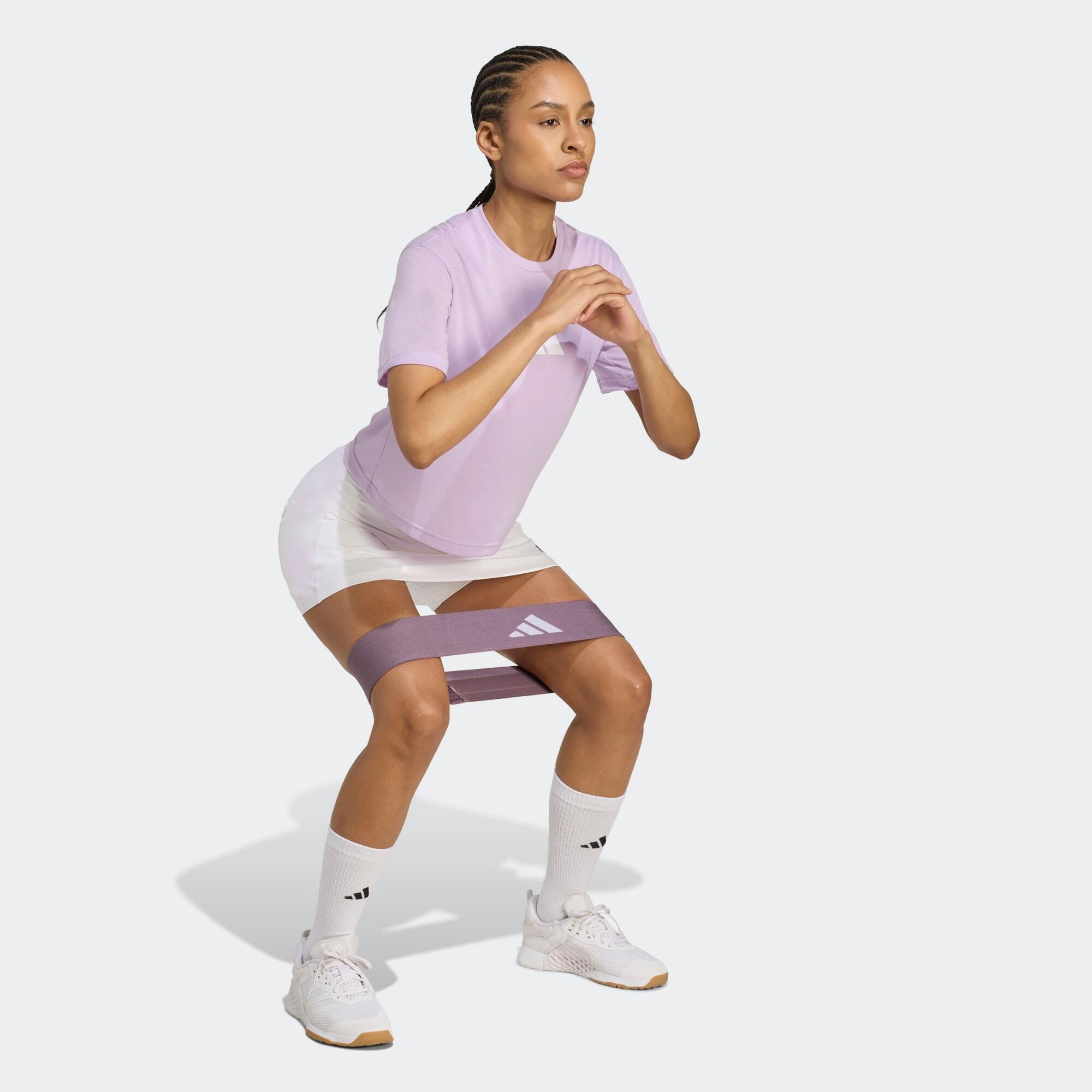 T-shirt imprimé logo femme, mauve 3/6