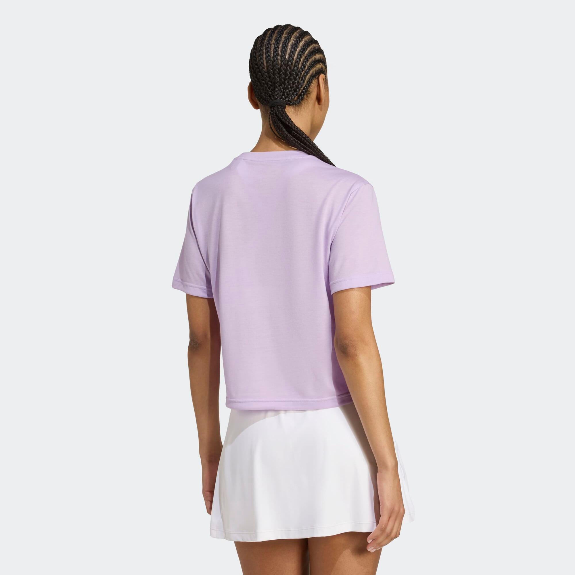 T-shirt imprimé logo femme, mauve 2/6