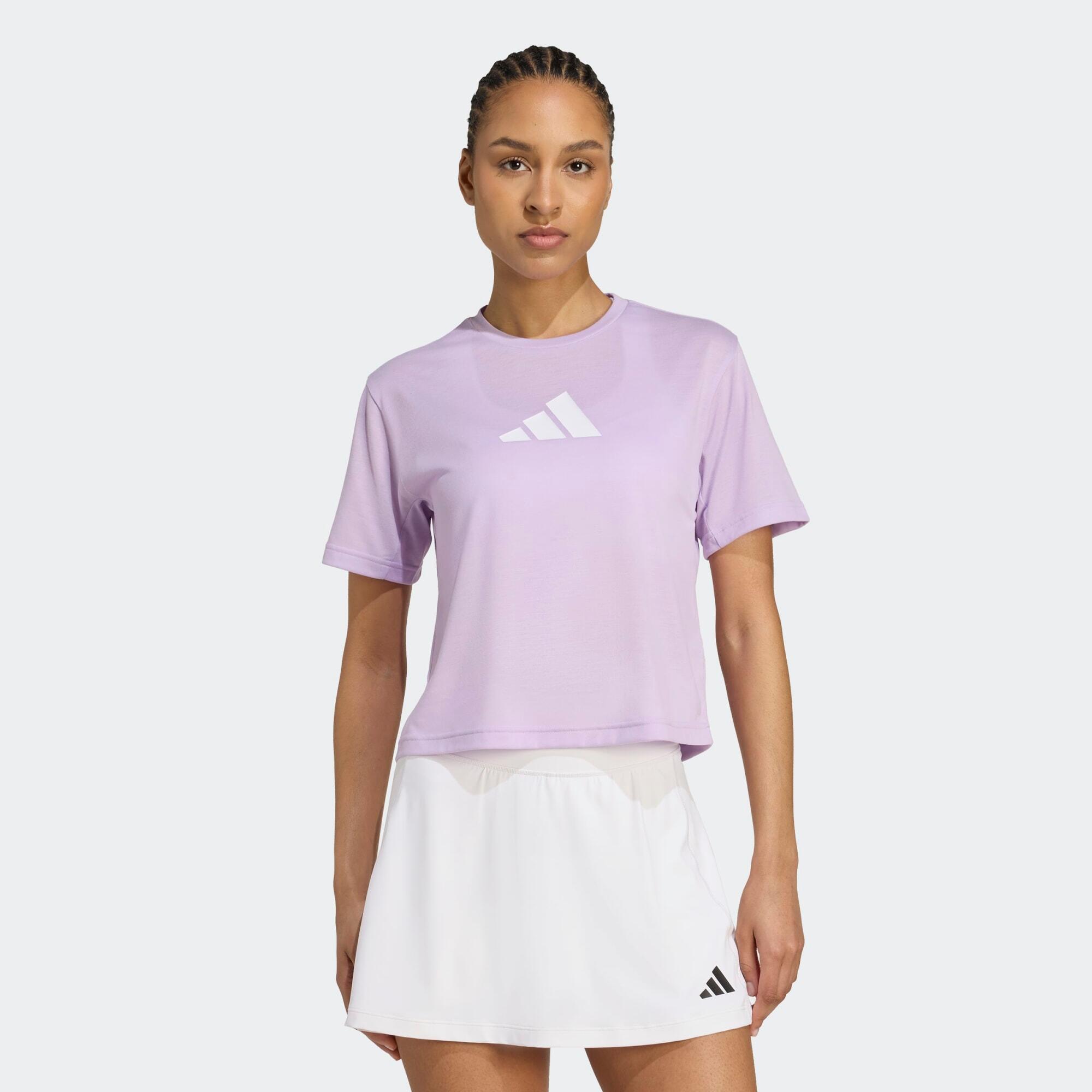 ADIDAS ADIDAS dámske tričko s logom svetlofialové S