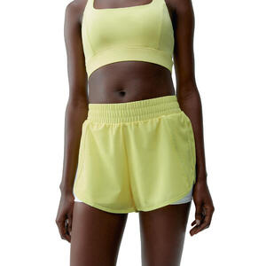 Pantalón corto de mujer Born Living Yoga Padma Amarillo