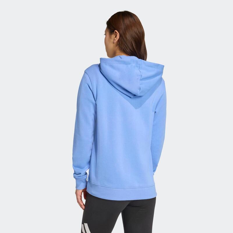 Hanorac cu glugă și fermoar ADIDAS Albastru Damă