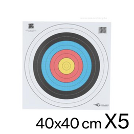 5 Blasons Tir à l&#039;arc 40x40 AVALON