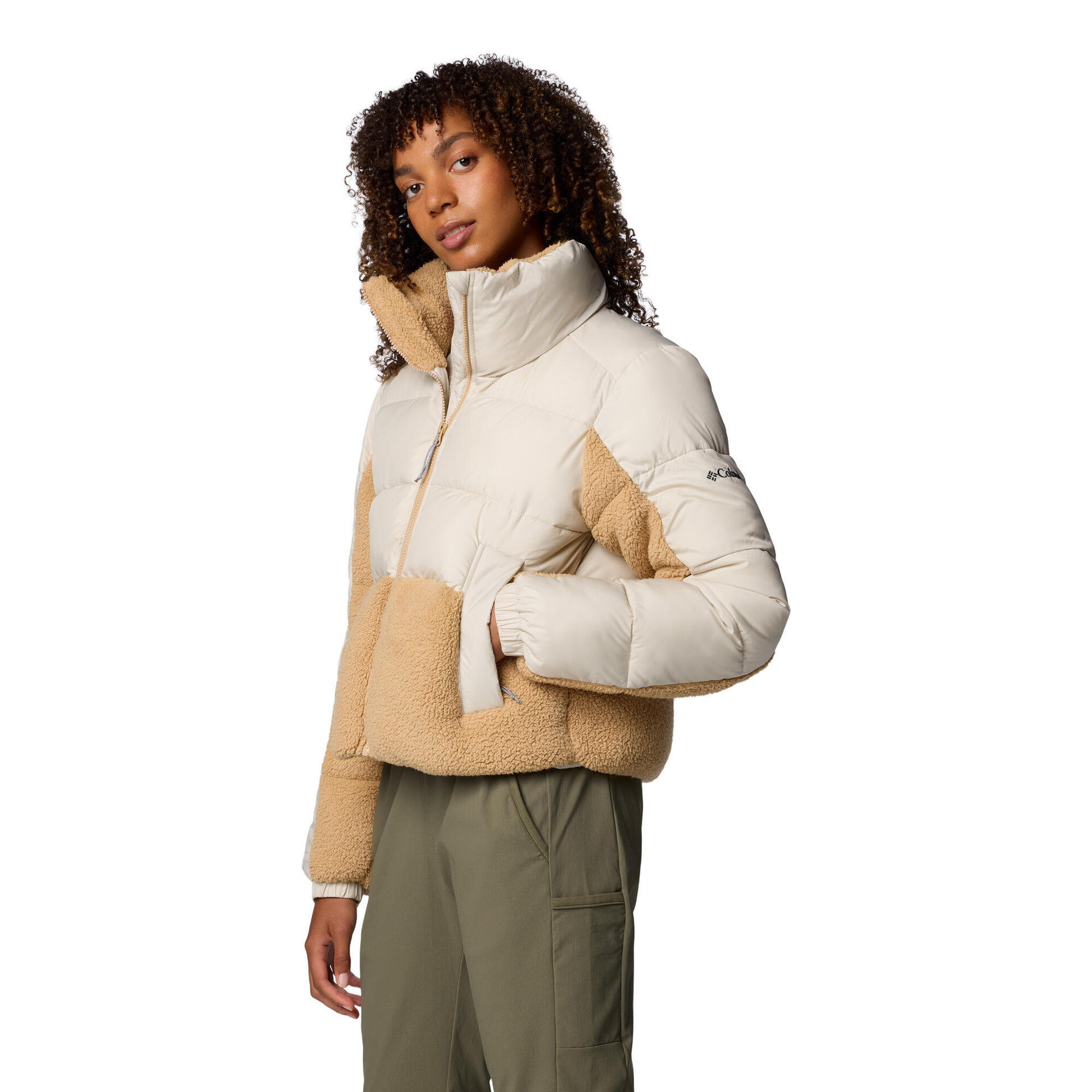 Columbia Womens Leadbetter Point II Sherpa Hybrid Puffer Jacket - Main Image