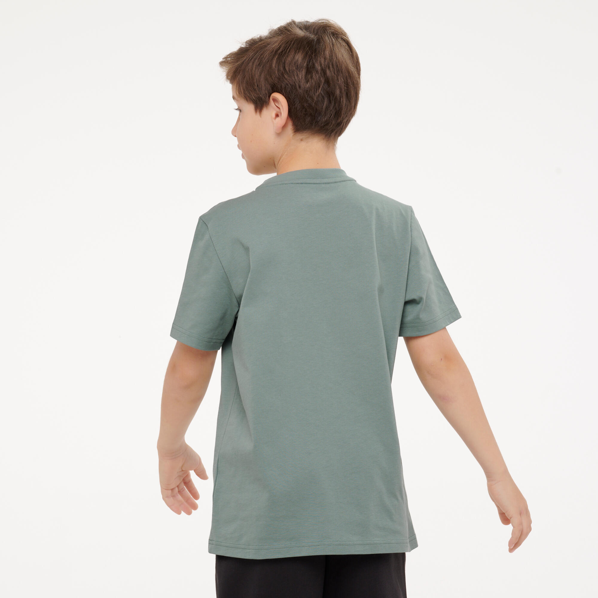 Kids' Cotton Print T-Shirt - Green 3/6