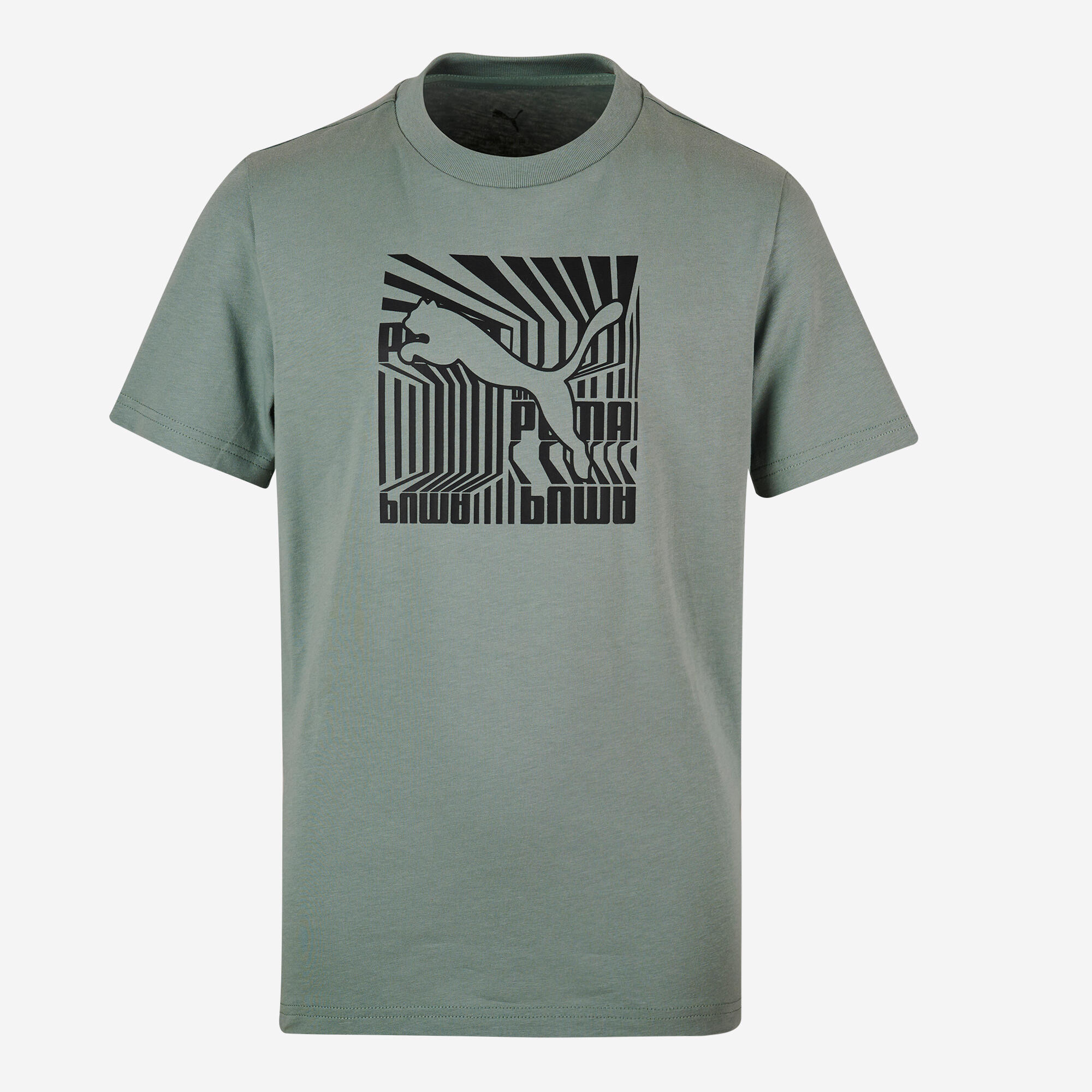 Kids' Cotton Print T-Shirt - Green 6/6