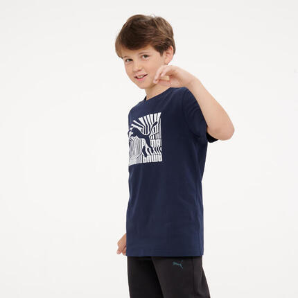 T-shirt coton imprimé enfant, orange