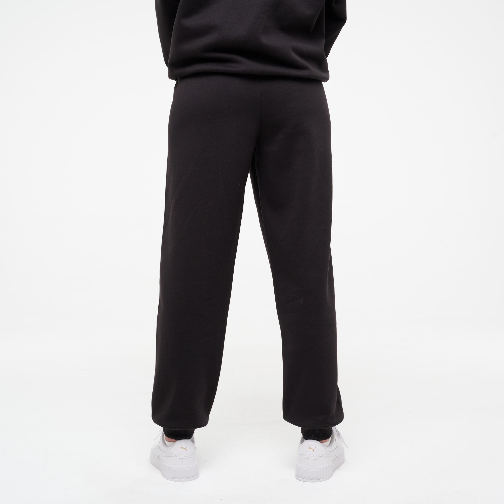 Pantaloni tuta Puma donna regular fit leggeri neri 2/8