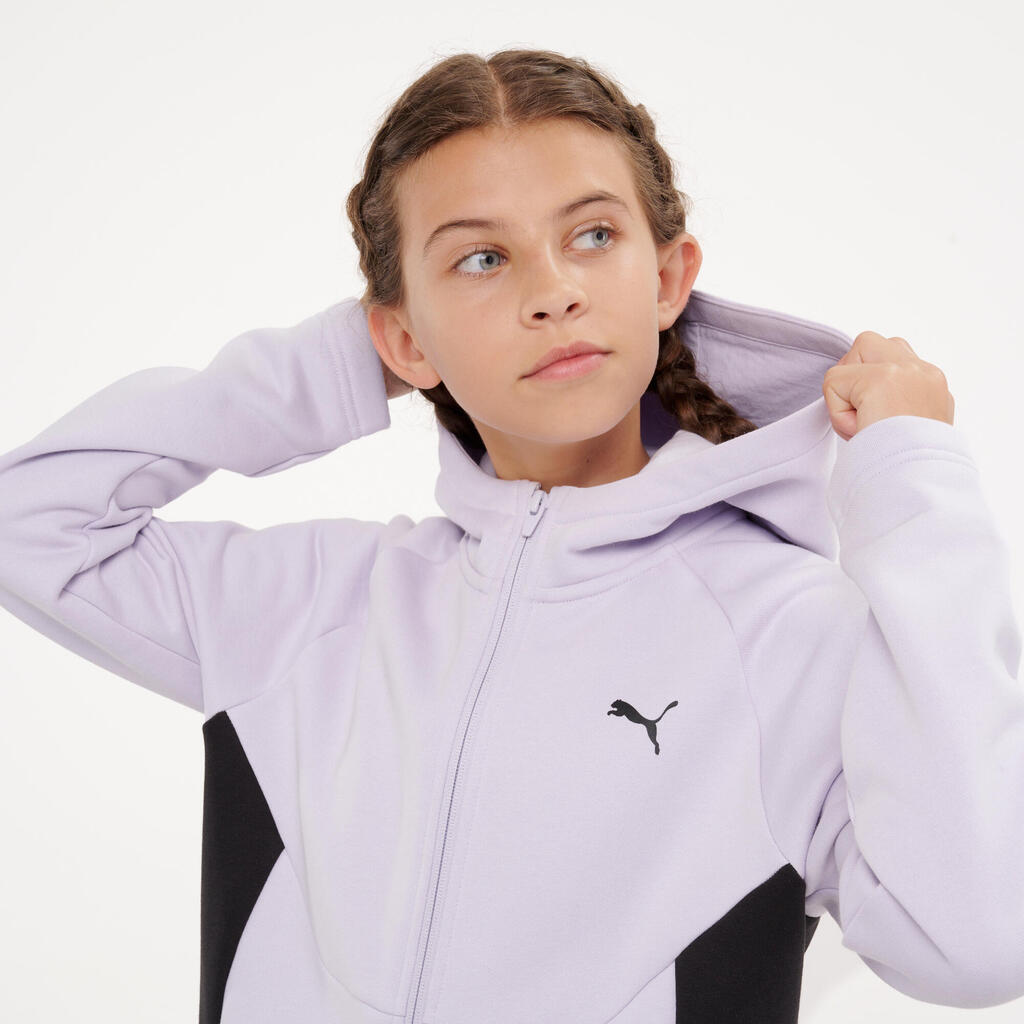 Kids' Zip-Up Tracksuit - Purple/Black