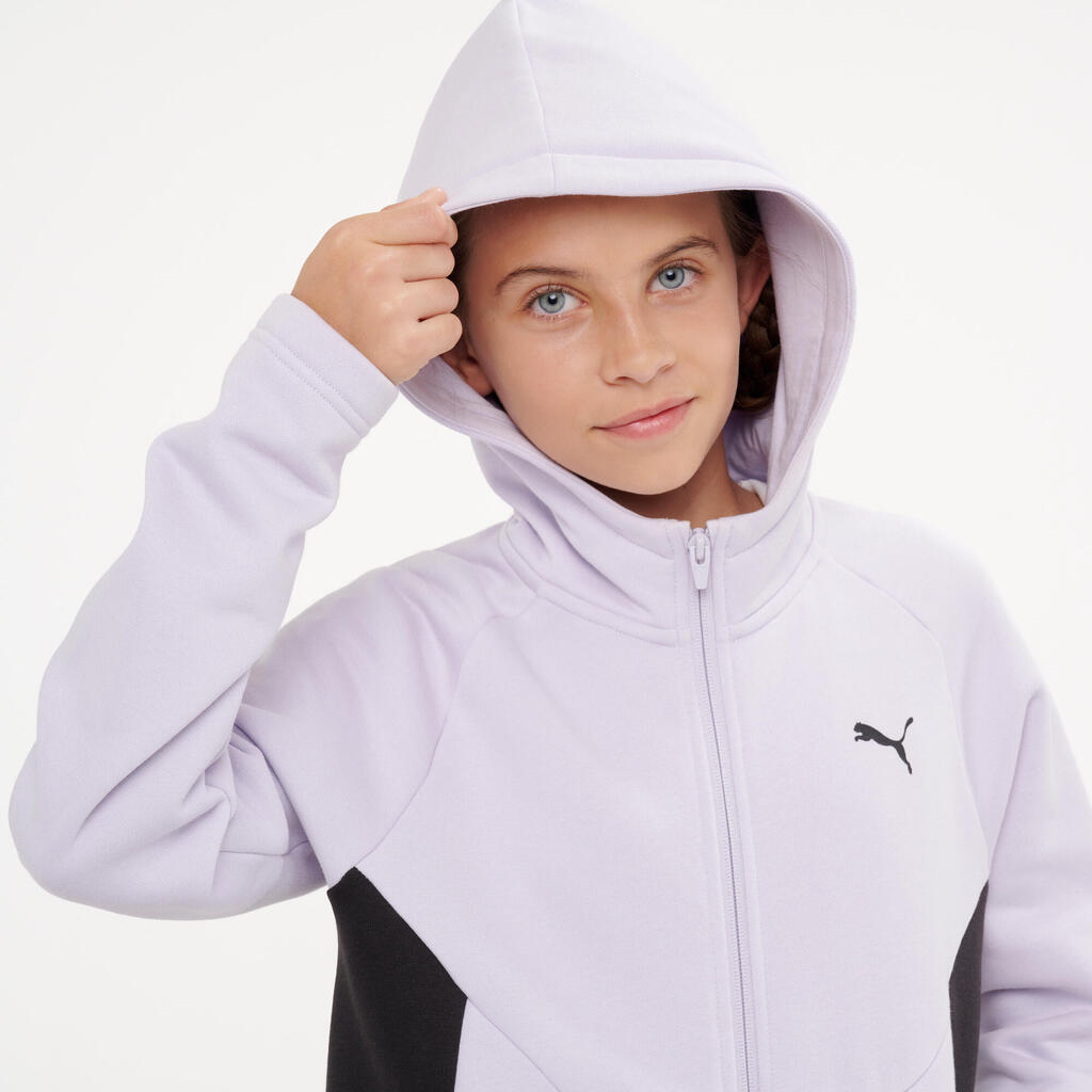 Kids' Zip-Up Tracksuit - Purple/Black