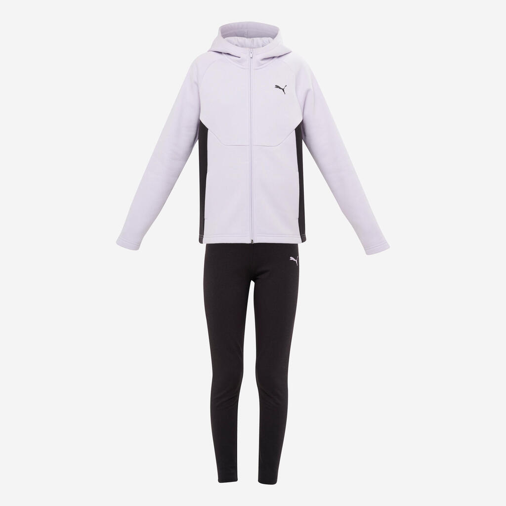 Kids' Zip-Up Tracksuit - Purple/Black