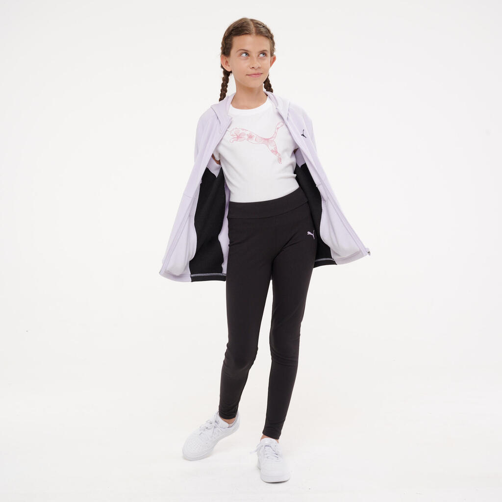 Kids' Zip-Up Tracksuit - Purple/Black