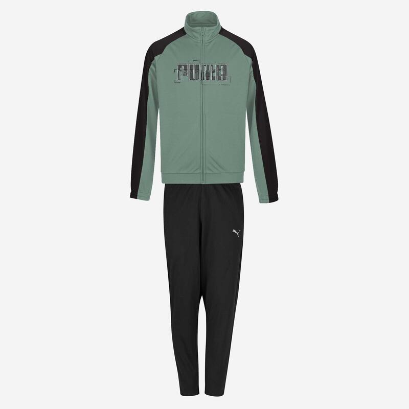Ensemble de survêtement polyester enfant, vert et noir