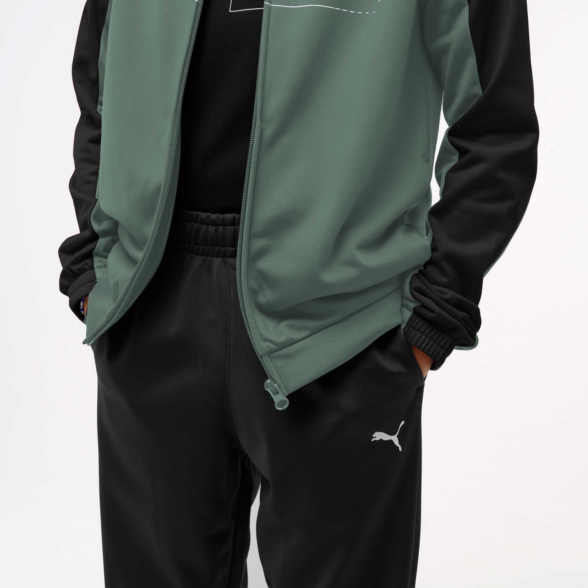 Ensemble de survêtement polyester enfant, vert et noir 4/6