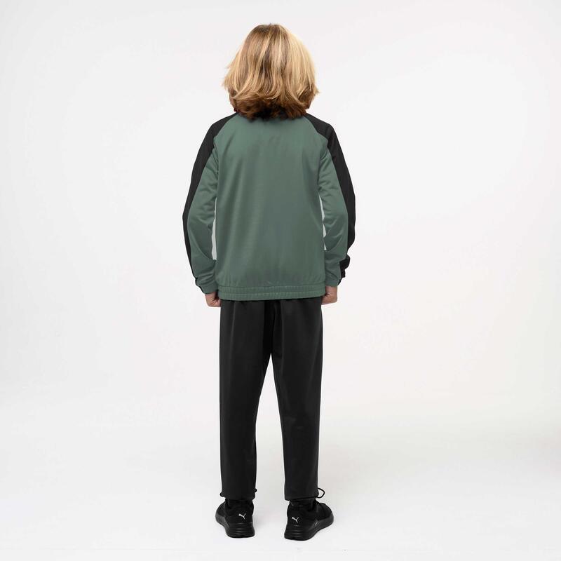 Ensemble de survêtement polyester enfant, vert et noir