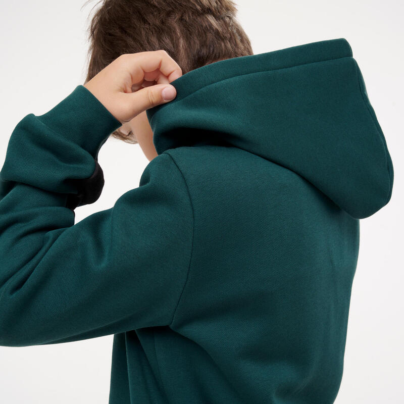 Ensemble de survêtement zippé enfant, vert et noir