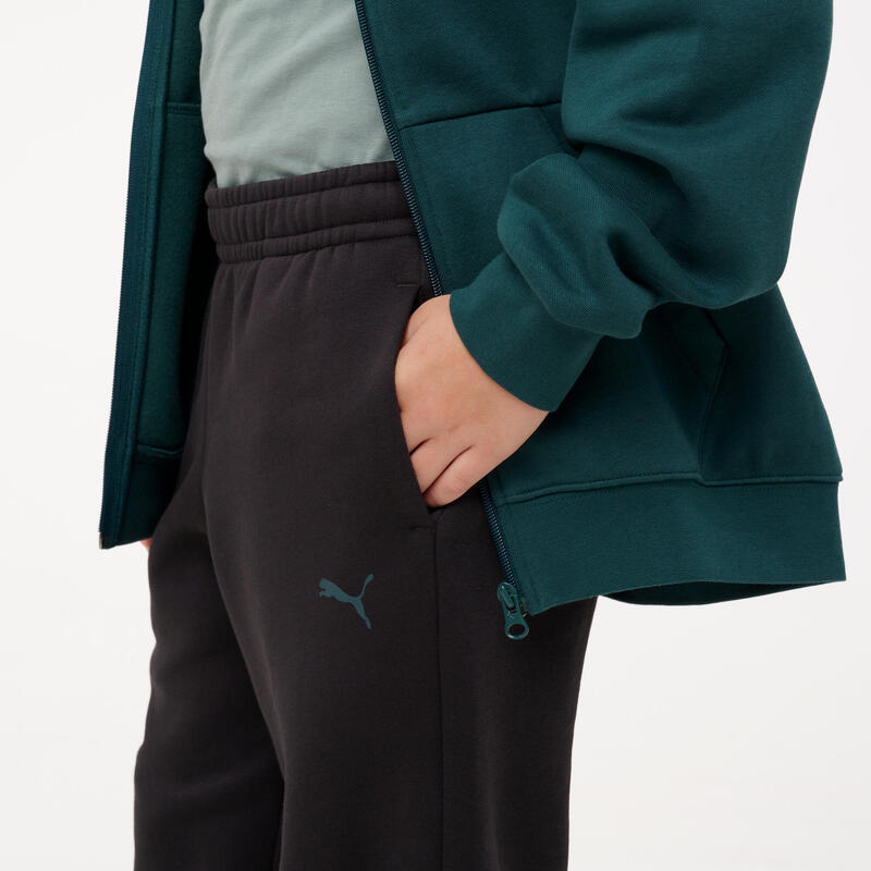 Ensemble de survêtement zippé enfant, vert et noir