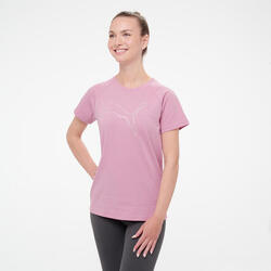 T-shirt femme en coton, rose