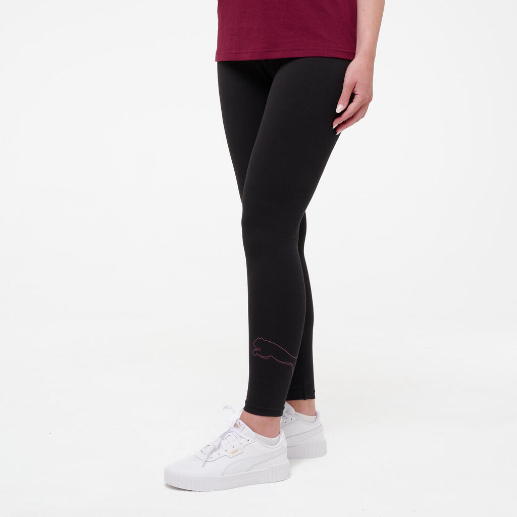 Women's Cotton Fitness Leggings - Black