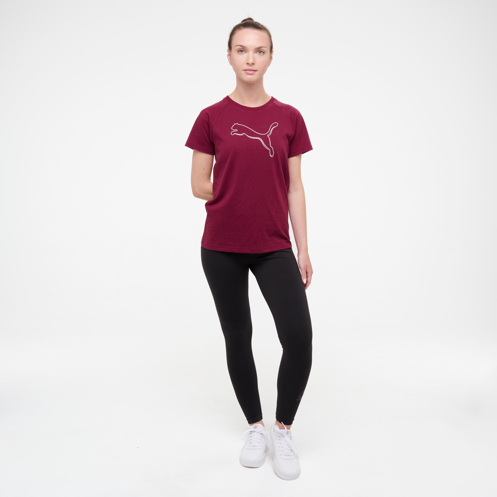 Legging de fitness 7/8 femme en coton, noir 3/5