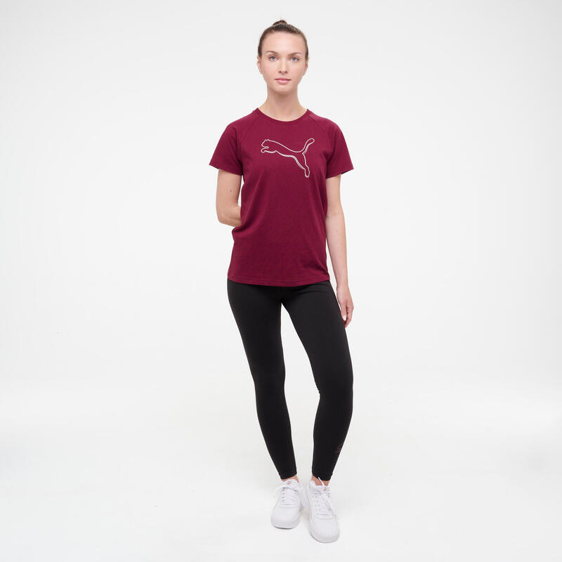 Legging de fitness 7/8 femme en coton, noir