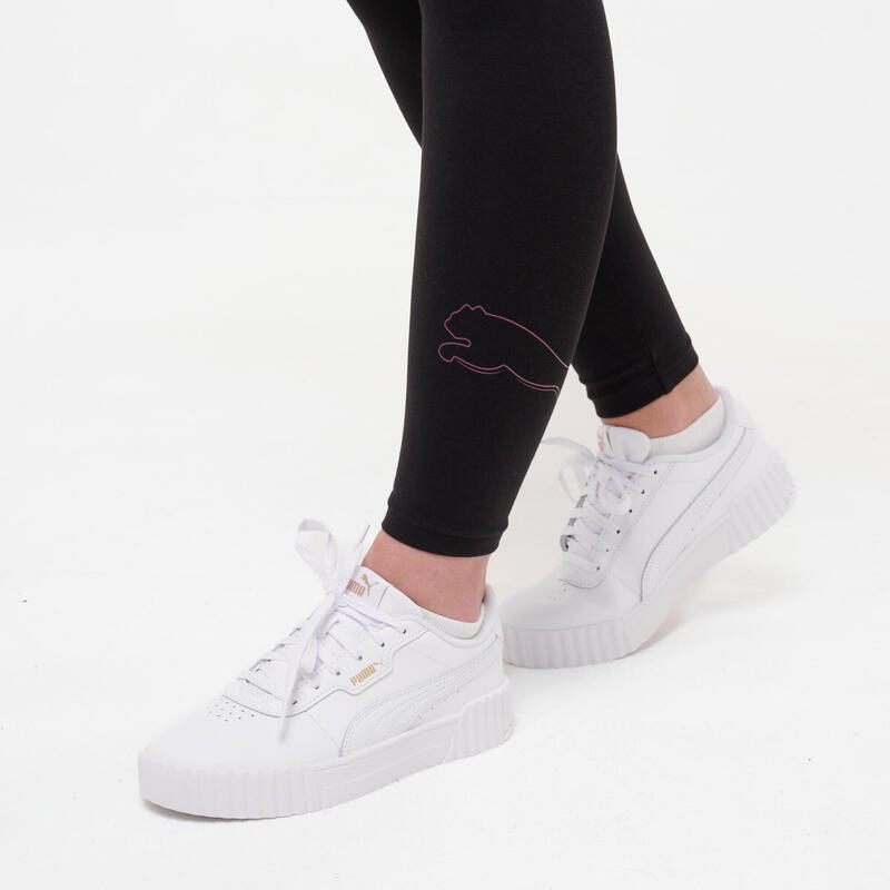 Legging de fitness 7/8 femme en coton, noir