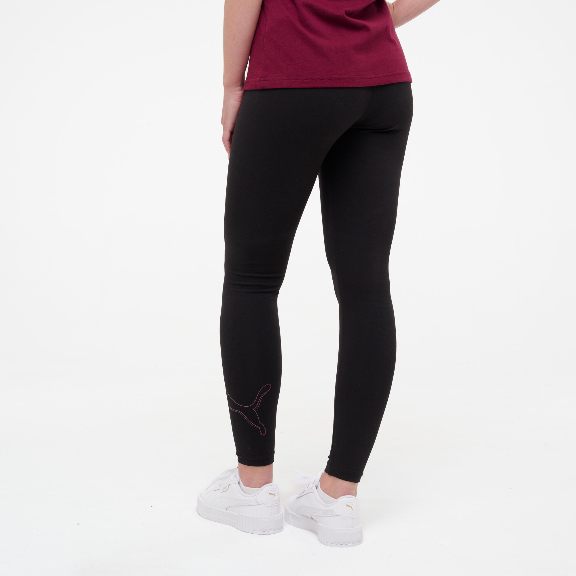 Legging de fitness 7/8 femme en coton, noir 2/5