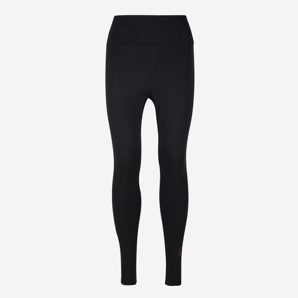 Women's Cotton Fitness Leggings - Black