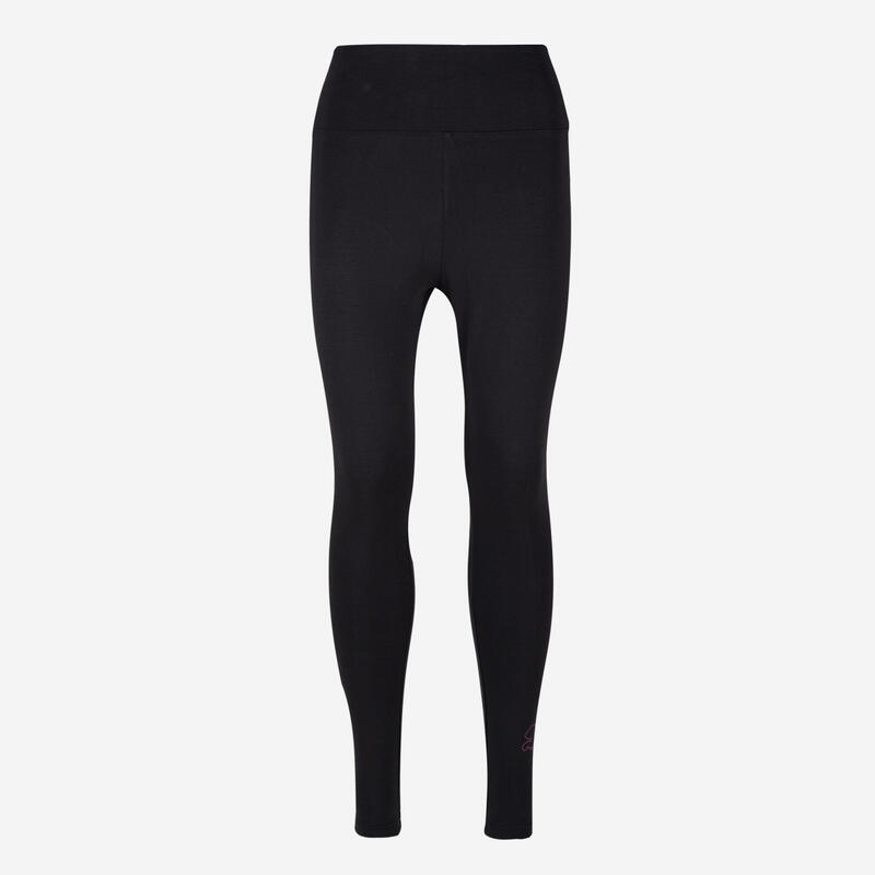 Legging de fitness 7/8 femme en coton, noir