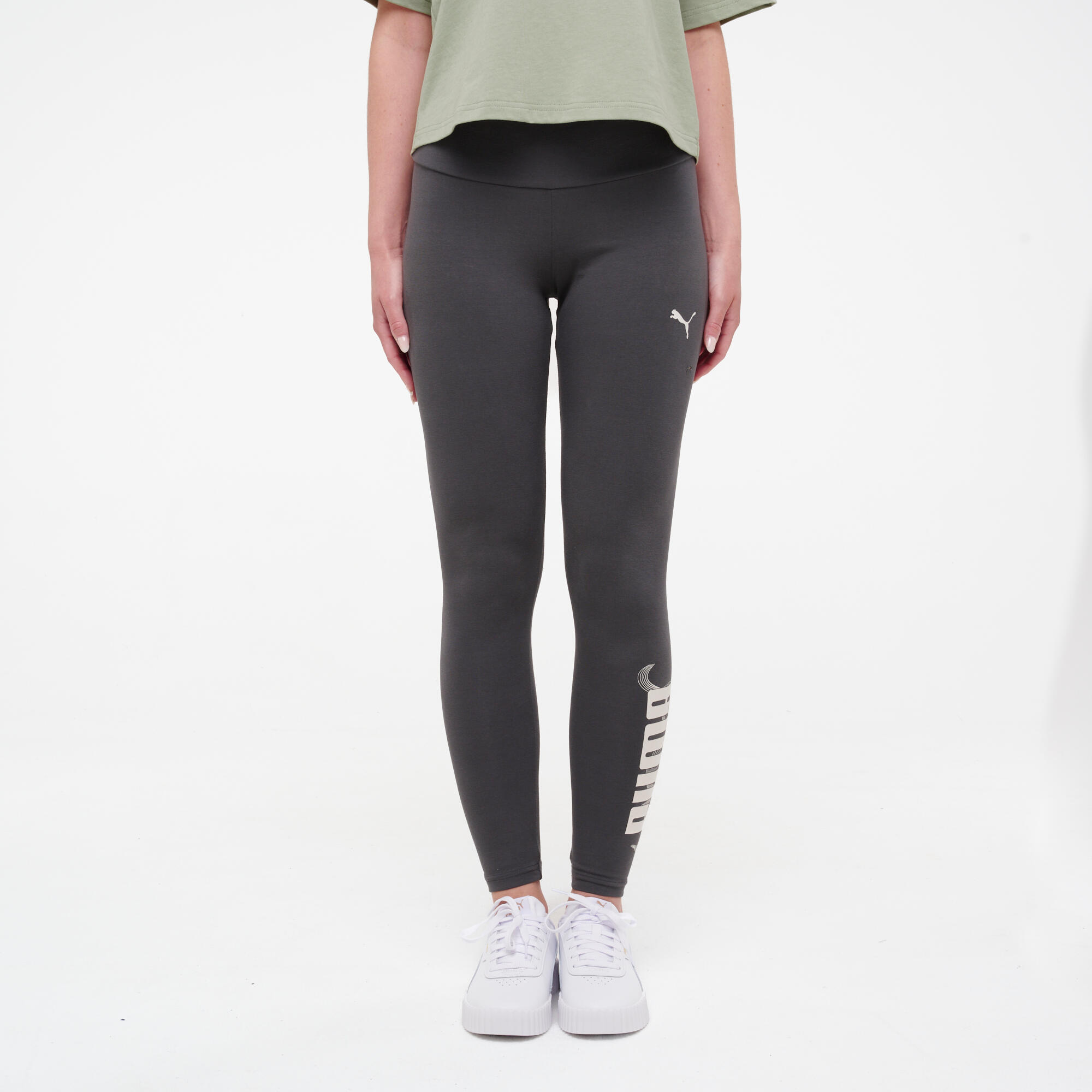 Legging de fitness 7/8 pour femme en coton, gris foncé 5/7
