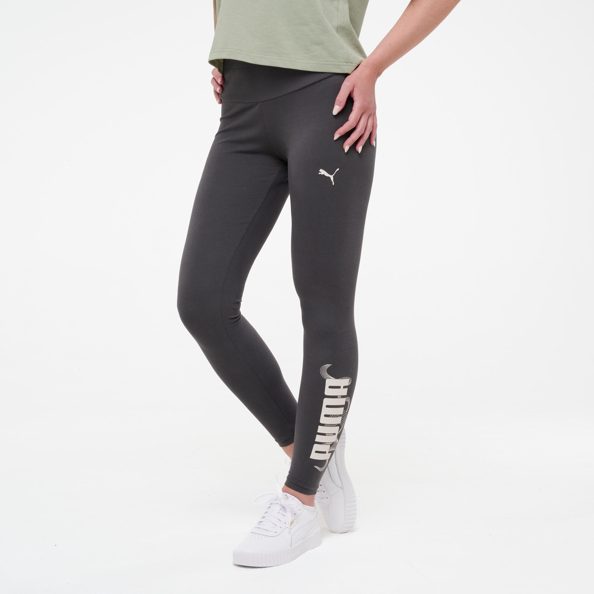Legging de fitness 7/8 pour femme en coton, gris foncé 2/7
