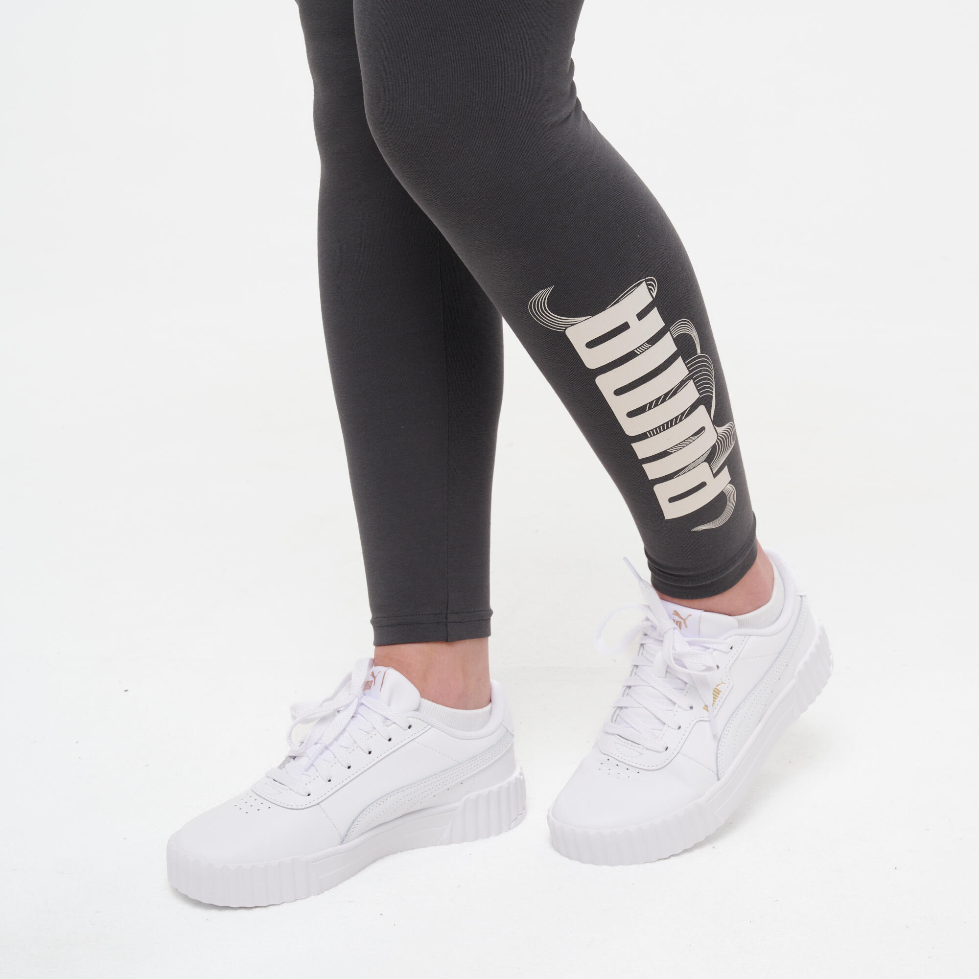 Legging de fitness 7/8 pour femme en coton, gris foncé 4/7
