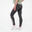 Legging de fitness 7/8 pour femme en coton, gris foncé