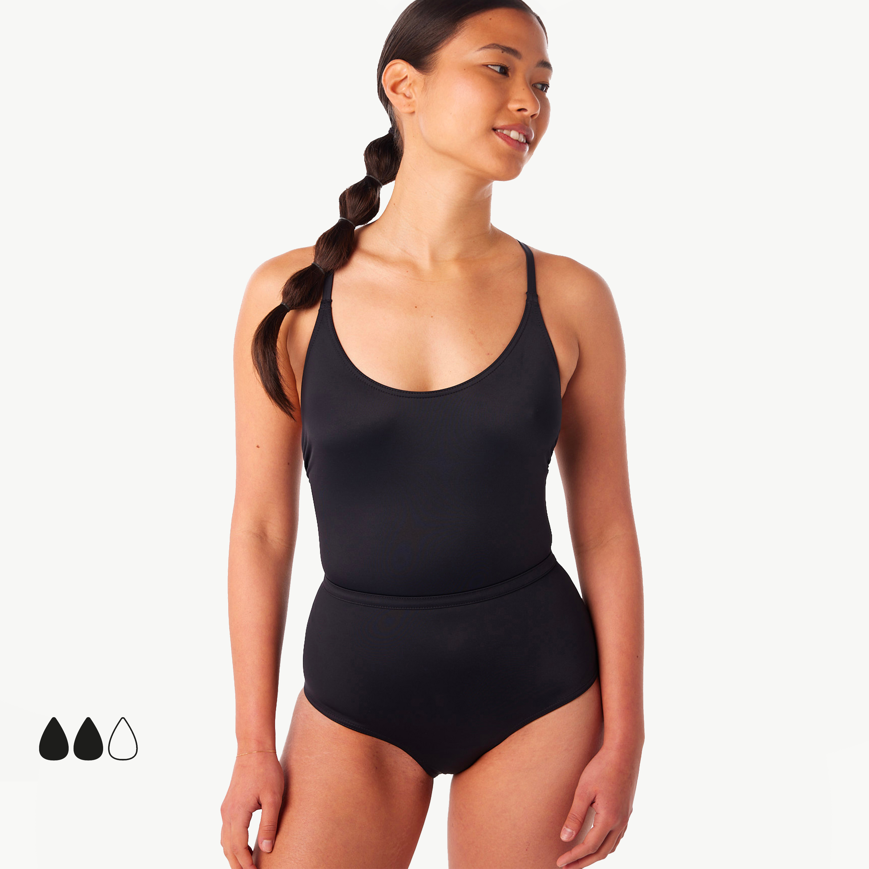 Maillot de bain menstruel étanche pièce Adulte Flux moyen