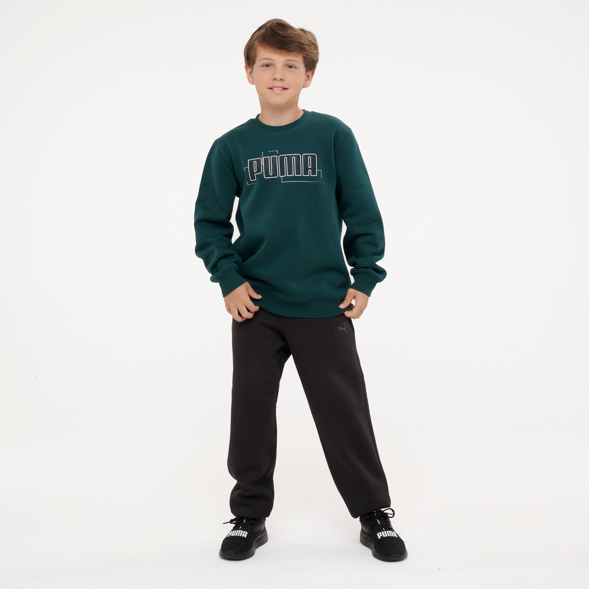 Kids' Sweatshirt Dark Green PUMA Decathlon