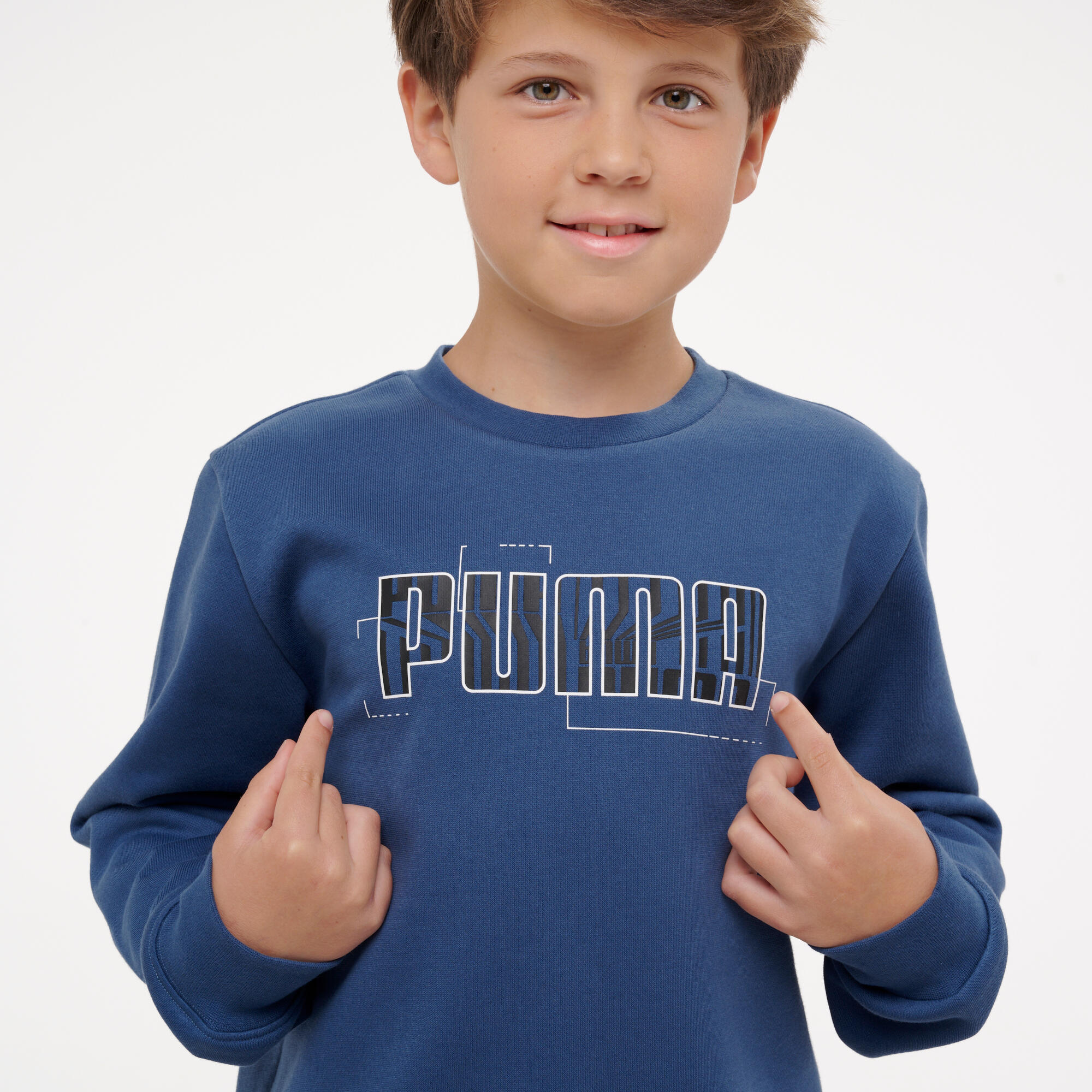 Sweat pour enfant, violet foncé 3/4