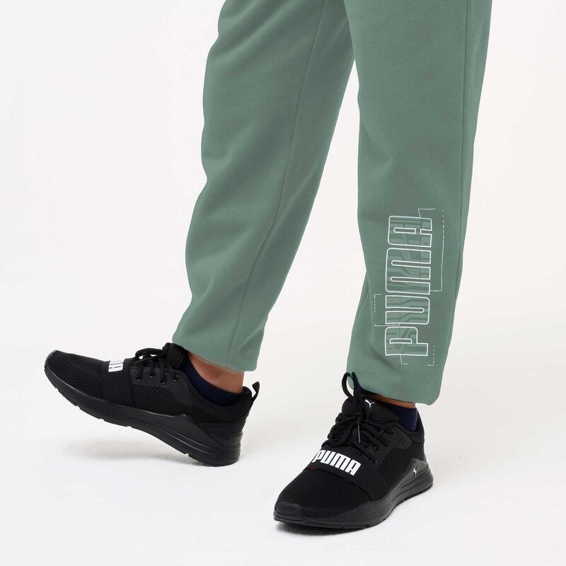 Pantalon Educație fizică Puma Verde Copii