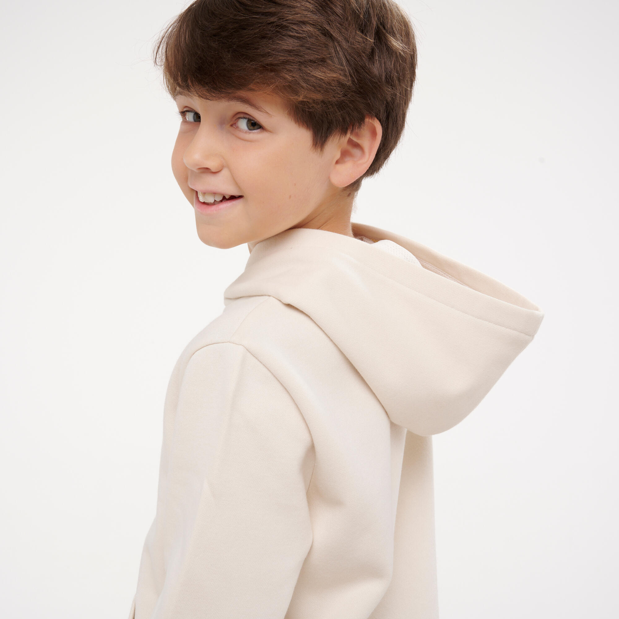 Bedruckter Kinder-Hoodie, beige 4/8