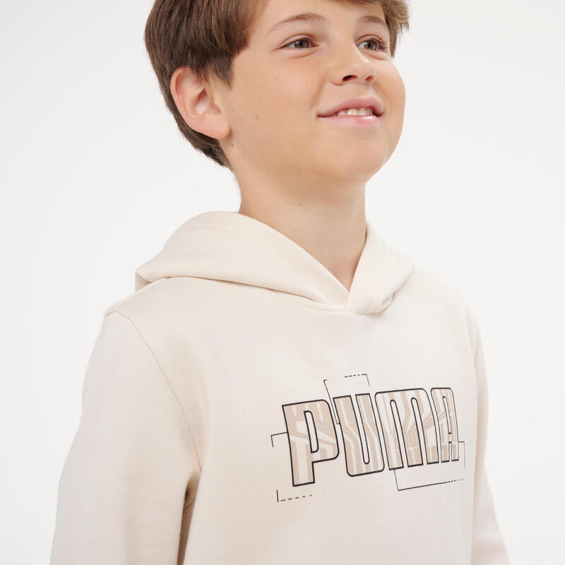 Hanorac cu glugă Puma Bej Copii
