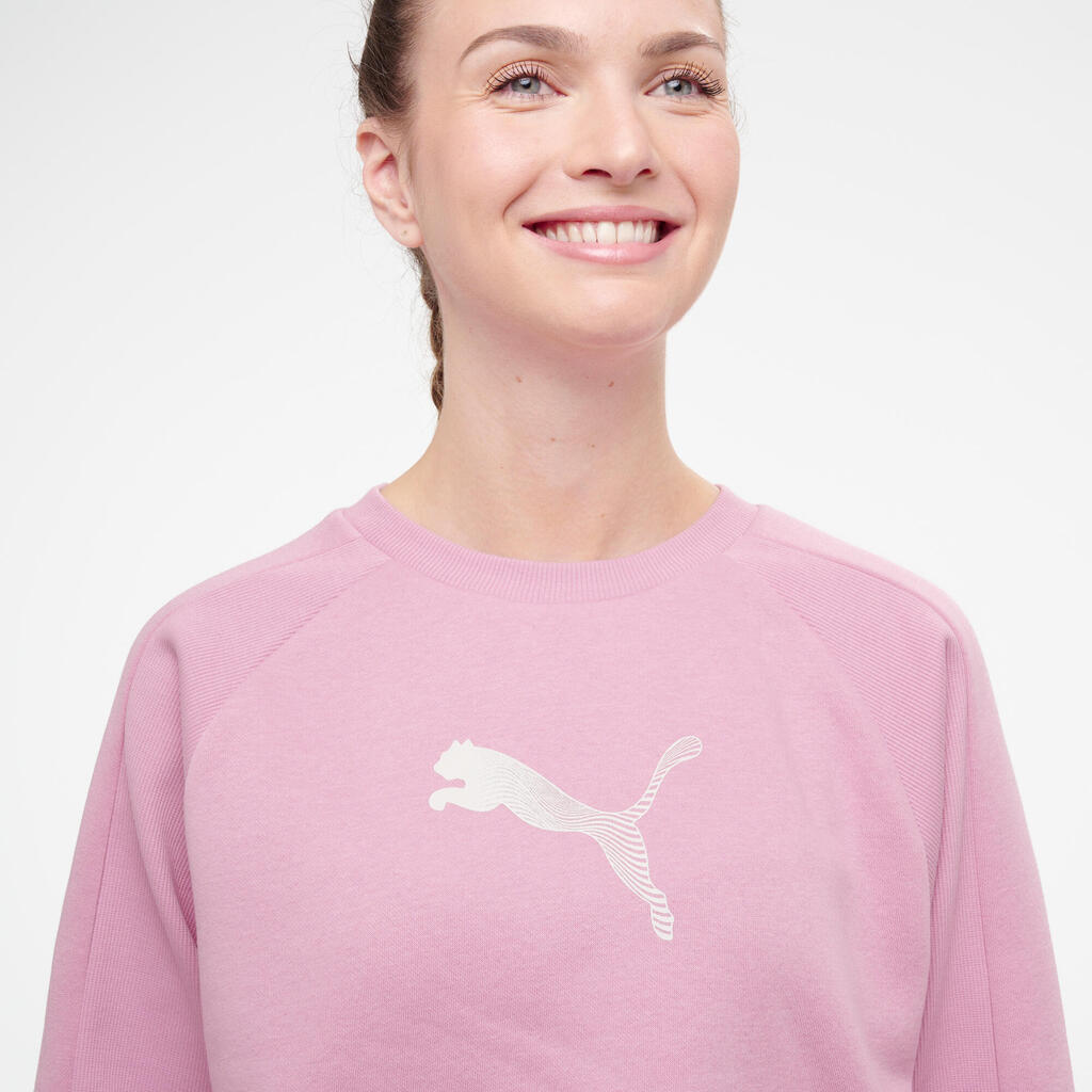Women's Cropped Sweatshirt - Pink