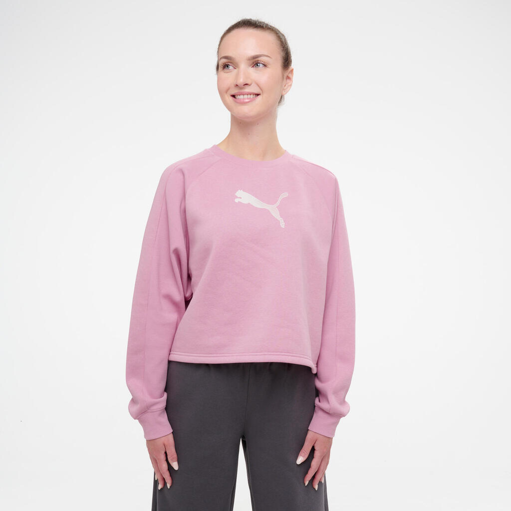 Women's Cropped Sweatshirt - Pink