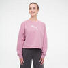 Sweatshirt Curta de Fitness em Algodão Mulher Rosa