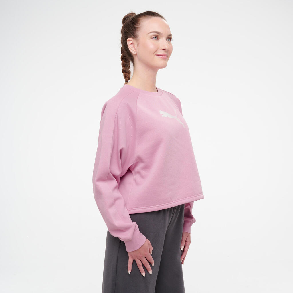 Women's Cropped Sweatshirt - Pink