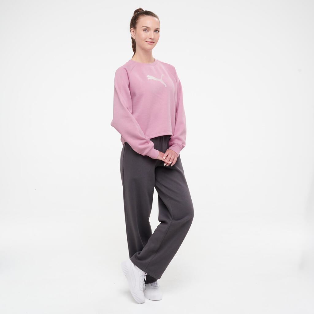 Women's Cropped Sweatshirt - Pink