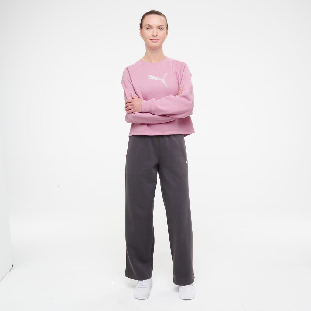 Women's Straight-Leg Jogging Bottoms - Black
