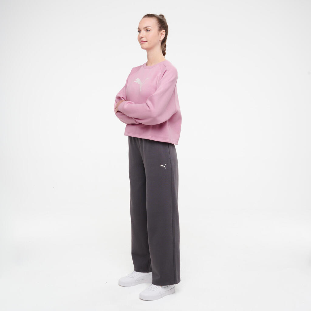 Women's Straight-Leg Jogging Bottoms - Black