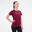 T-shirt femme en coton, bordeaux