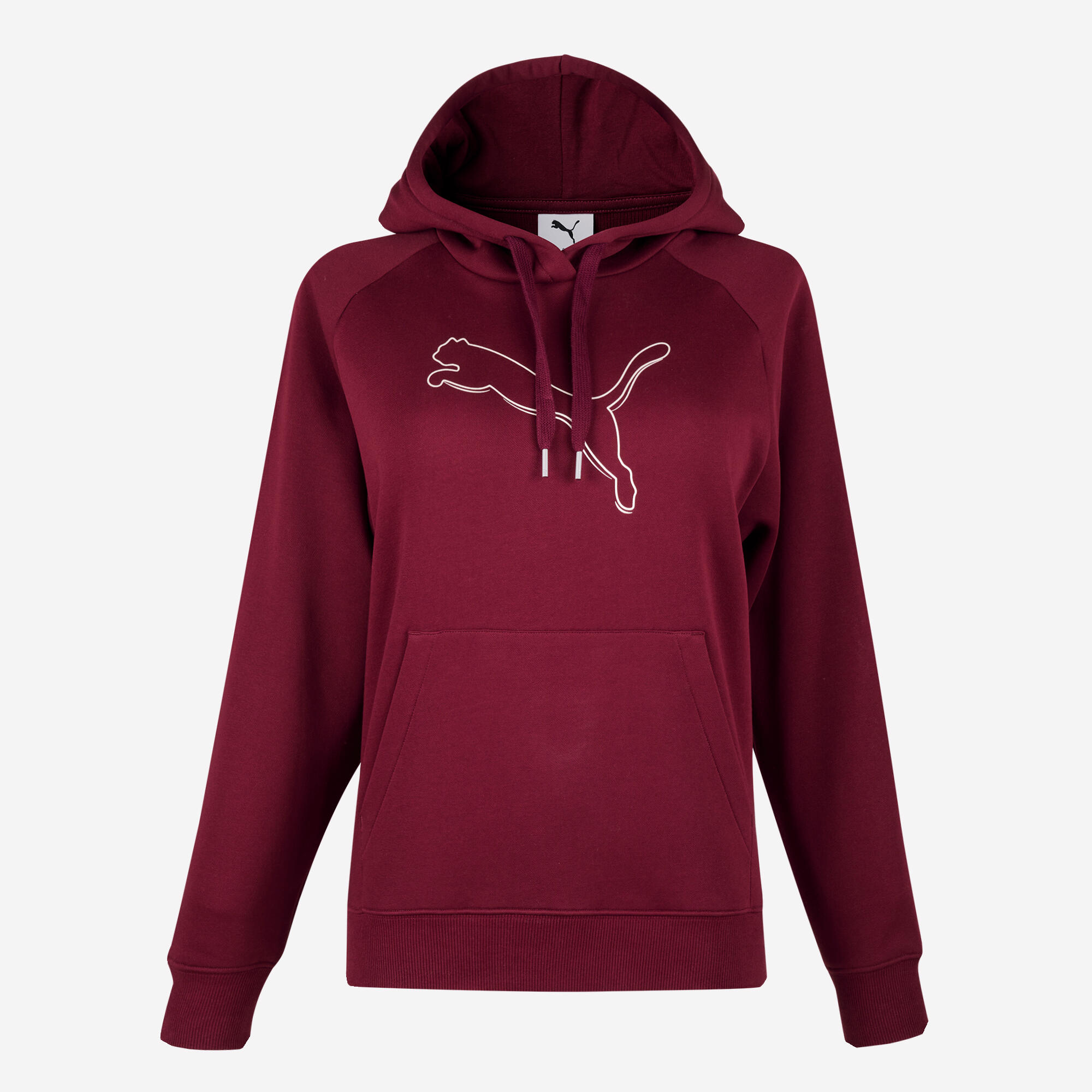 Sweat à capuche femme en coton, bordeaux 9/9