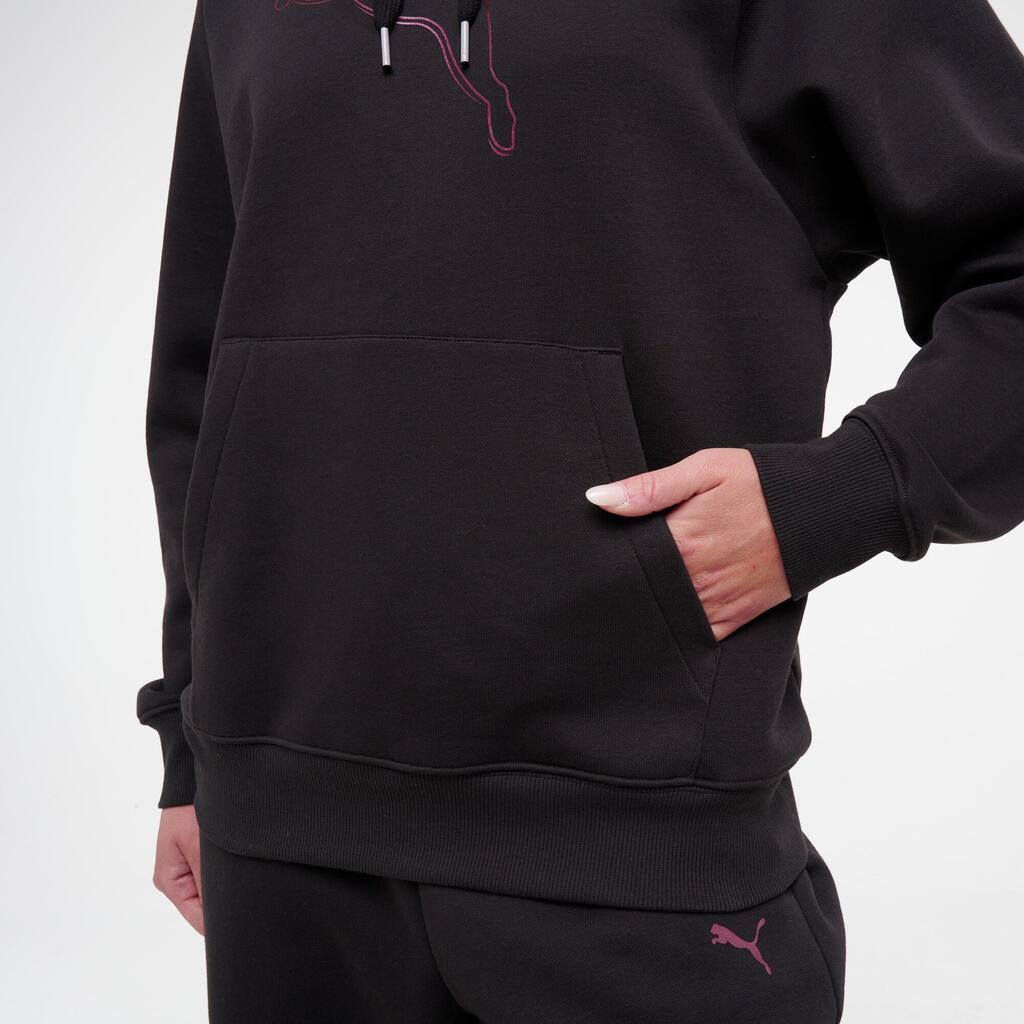 Puma dámska bavlnená mikina s kapucňou bordová
