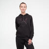 Sweatshirt com Capuz de Fitness em Algodão Mulher Preto